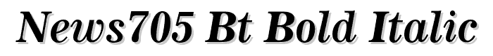 News705 BT Bold Italic font
